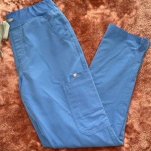 Figs High-Waisted Yola Skinny Scrub Pants Ceil Blue